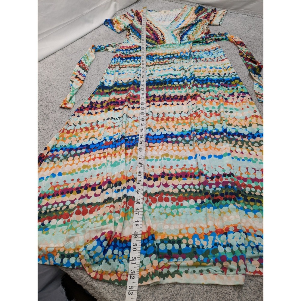 Cap Juluca Aldo Martins Dress L Colorful Abstract Cinco de Mayo Siesta Boho - Picture 7 of 16